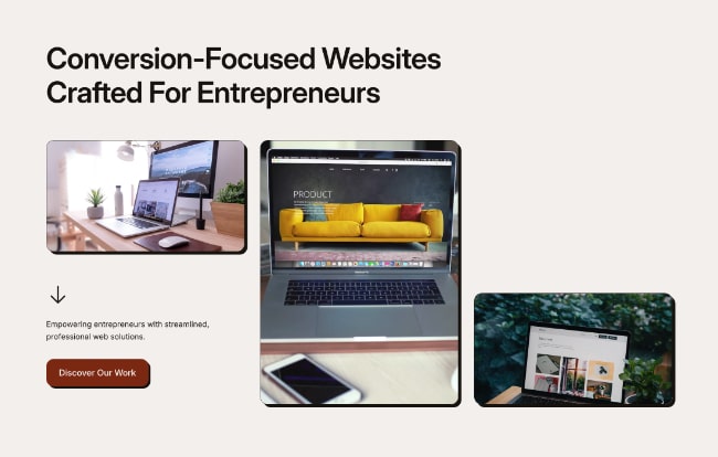 Testimonial screenshot of website created using the SnapWeb product